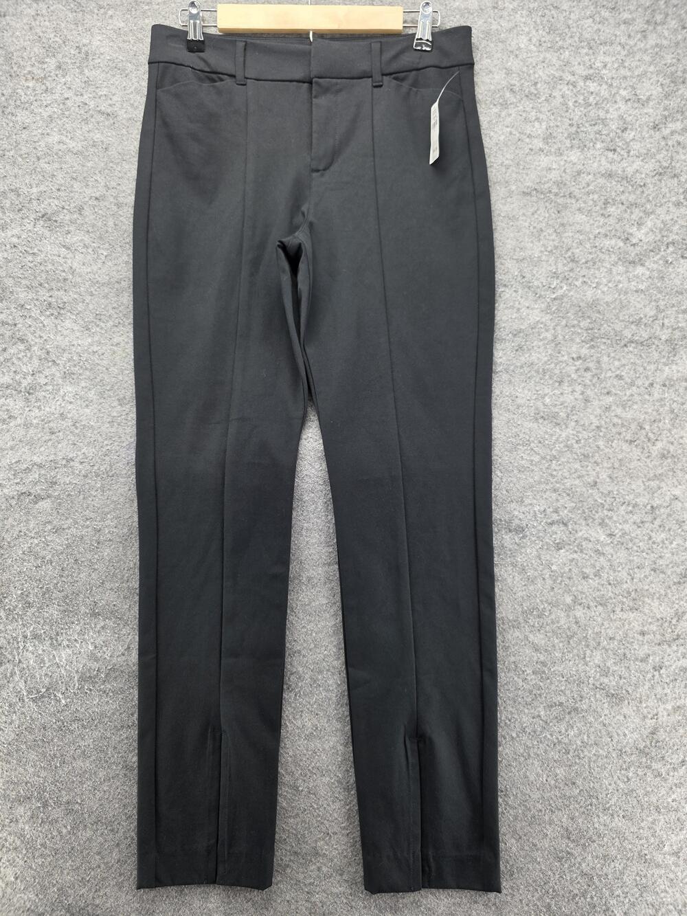 Old Navy Pants Womens 6 Black Ankle High-Rise Pixie Split Hem Slim Pockets 28 In